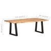 vidaXL Coffee Table with Live Edges 115x60x40 cm Solid Acacia Wood