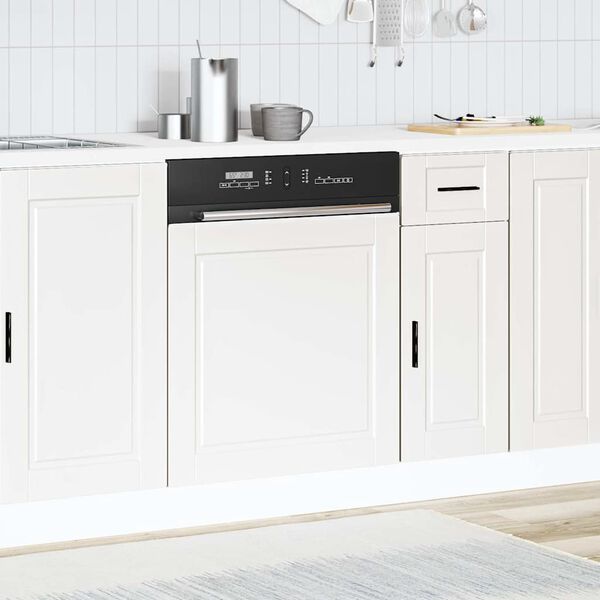 vidaXL Dishwasher Panel Porto White 60x1.5x67 cm Engineered Wood