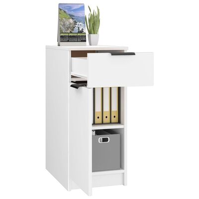 vidaXL Desk Cabinet White 33.5x50x75 cm Engineered Wood