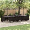 vidaXL Garden Table Brown 400 x 100 x 73 cm Poly Rattan