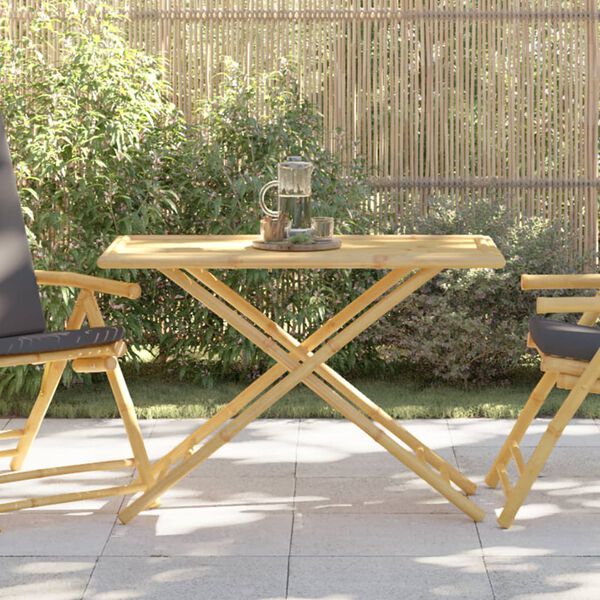 vidaXL Folding Garden Table 110x55x75 cm Bamboo