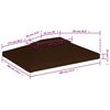 vidaXL 2-Tier Gazebo Top Cover 310 g/m&sup2; 4x3 m Brown