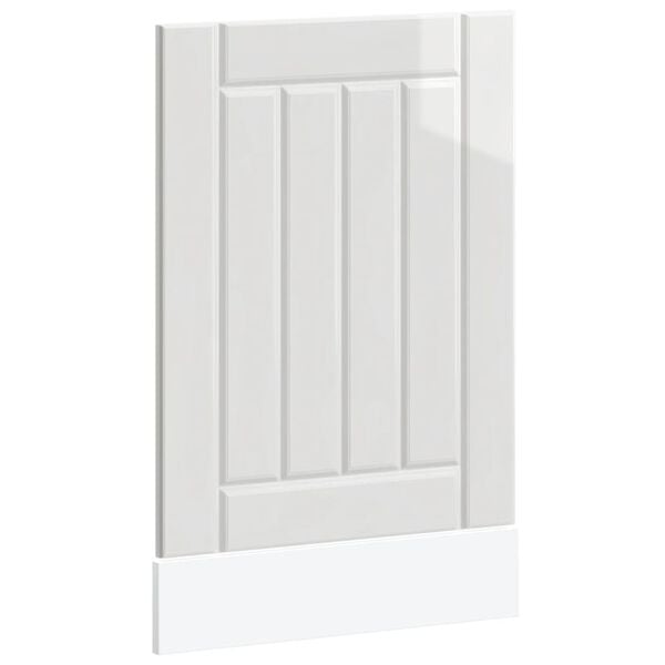 vidaXL Dishwasher Panel Lucca High Gloss White Engineered Wood