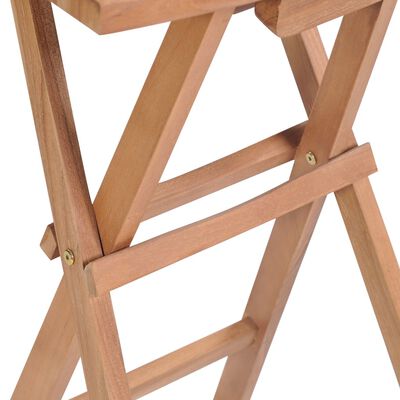 vidaXL Folding Bar Stools 2 pcs Solid Teak Wood