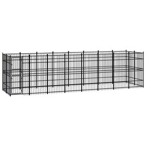 vidaXL Outdoor Dog Kennel Steel 14.75 m&sup2;