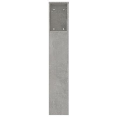 vidaXL Headboard Cabinet Concrete Grey 220x18.5x104.5 cm