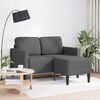 vidaXL 2-Seater Sofa with Chaise L-shaped Dark Grey 125 cm Linen