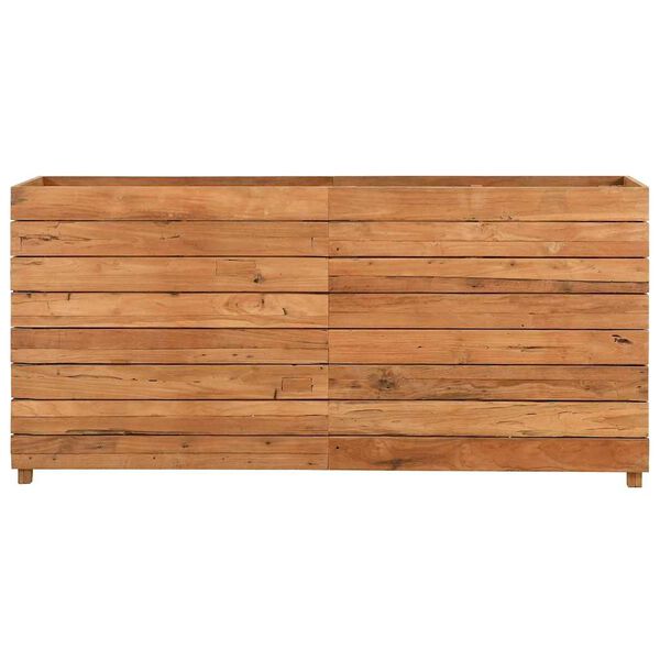 vidaXL Raised Bed 150x40x72 cm Recycled Teak Wood and Steel
