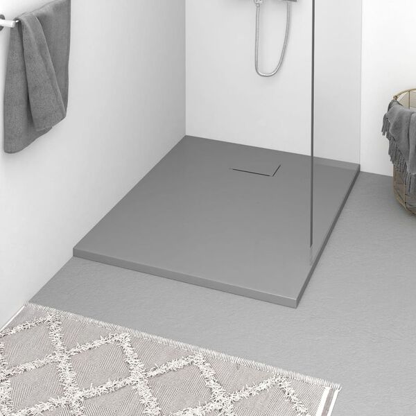 vidaXL Shower Base Tray SMC Grey 100x80 cm