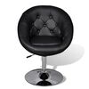 vidaXL Bar Chairs 2 pcs Black Faux Leather