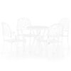 vidaXL 5 Piece Bistro Set Cast Aluminium White