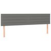 vidaXL Headboards Dark Grey 160x5x78/88 cm Fabric
