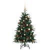 vidaXL Artificial Hinged Christmas Tree 150 LEDs & Ball Set 150 cm