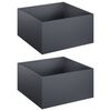 vidaXL Garden Planter 2 pcs Anthracite 40 x 40 x 30 cm