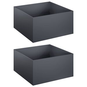 vidaXL Garden Planter 2 pcs Anthracite 40 x 40 x 30 cm