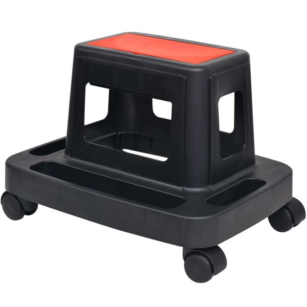 vidaXL Rolling Workshop Stool with Storage 150 kg