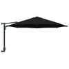 vidaXL Garden Parasol Black and Black 248 x 248 x 148 cm
