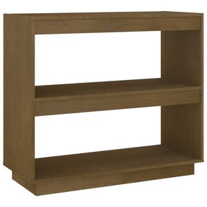 vidaXL Book Cabinet Honey Brown 80x35x71 cm Solid Wood Pine