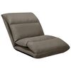 vidaXL Folding Floor Chair Dark Grey Microfibre