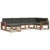 vidaXL Outdoor Sofa Set 6 pcs Natural and Anthracite
