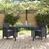 vidaXL Garden Dining Set 3 pcs Anthracite Polypropylene
