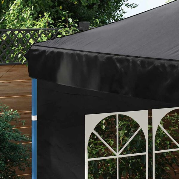 vidaXL Party Tent Sidewall 2 pcs with Window PE Anthracite