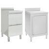 vidaXL Commercial Kitchen Cabinets 2 pcs Stainless Steel