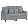 vidaXL 4 Piece Sofa Set with Pillows Light Grey Fabric