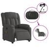 vidaXL Electric Massage Recliner Chair Dark Grey Fabric