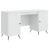 vidaXL Desk with Shelf White 142.5 x 50 x 75 cm Engineered Wood