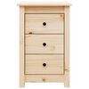 vidaXL Bedside Cabinet 40x35x61.5 cm Solid Wood Pine