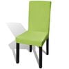 vidaXL Straight Stretchable Chair Cover 4 pcs Green