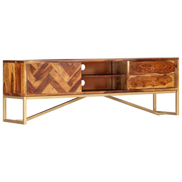 vidaXL TV Cabinet 140x30x45 cm Solid Acacia Wood