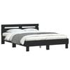 vidaXL Bed Frame without Mattress Black 150x200 cm King Size