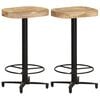 vidaXL Bar Stool | Set of 2 | Natural wood