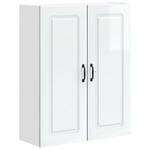 vidaXL Dishwasher Panel Kalmar High Gloss White 80 x 31 x 100 cm