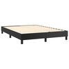 vidaXL Box Spring Bed with Mattress Black 137x187 cm Double Size Faux Leather