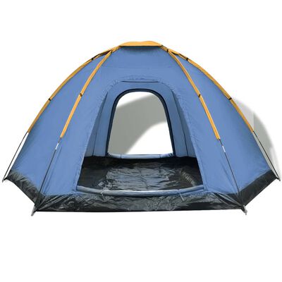 vidaXL 6-person Tent Blue and Yellow