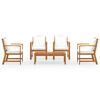 vidaXL 5 Piece Garden Lounge Set with Cushion Solid Acacia Wood