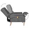 vidaXL Massage Reclining Chair Light Grey Fabric