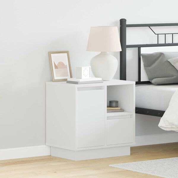 vidaXL Bedside Cabinet 2 pcs White 50 x 34.5 x 50 cm Engineered wood