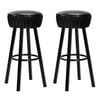 vidaXL Bar Stools 2 pcs Black Faux Leather