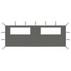 vidaXL Gazebo Sidewall with Windows 6x2 m Anthracite