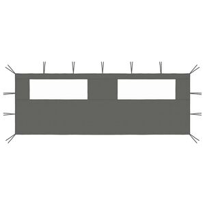 vidaXL Gazebo Sidewall with Windows 6x2 m Anthracite