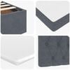 vidaXL Ottoman Bed with Mattress Dark Grey King Single Velvet