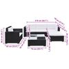 vidaXL 6 Piece Garden Lounge Set with Cushions Poly Rattan Black
