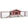 vidaXL Rabbit Hutch | Red and white