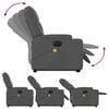 vidaXL Electric Stand up Massage Recliner Chair Dark Grey Fabric