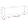 vidaXL Wall Cube Shelf 2 pcs High Gloss Grey 100x15x30 cm Engineered Wood