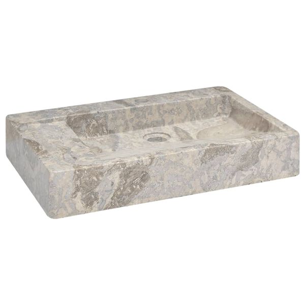 vidaXL Sink Grey 58x39x10 cm Marble